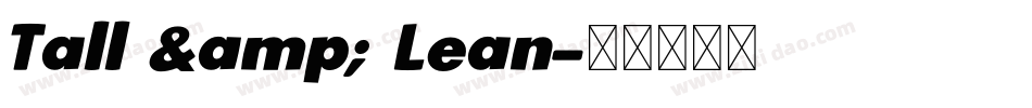 Tall & Lean字体转换